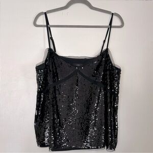 J. Crew Black Sequin Camisole